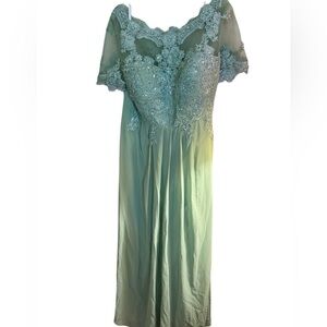 Lover Kiss Women’s Long Elegant Dress – Mint Green – Maxi Formal. Size XXL
